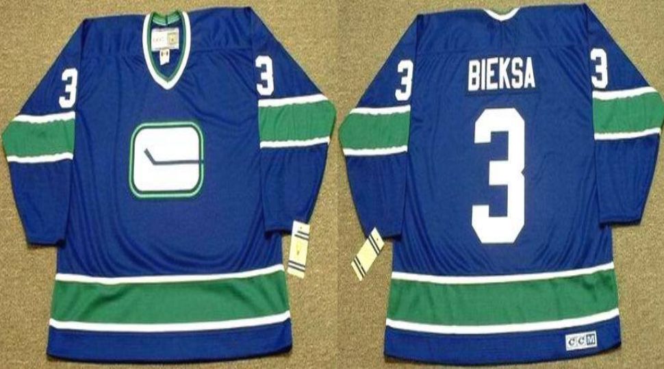 2019 Men Vancouver Canucks #3 Bieksa Blue CCM NHL jerseys->vancouver canucks->NHL Jersey